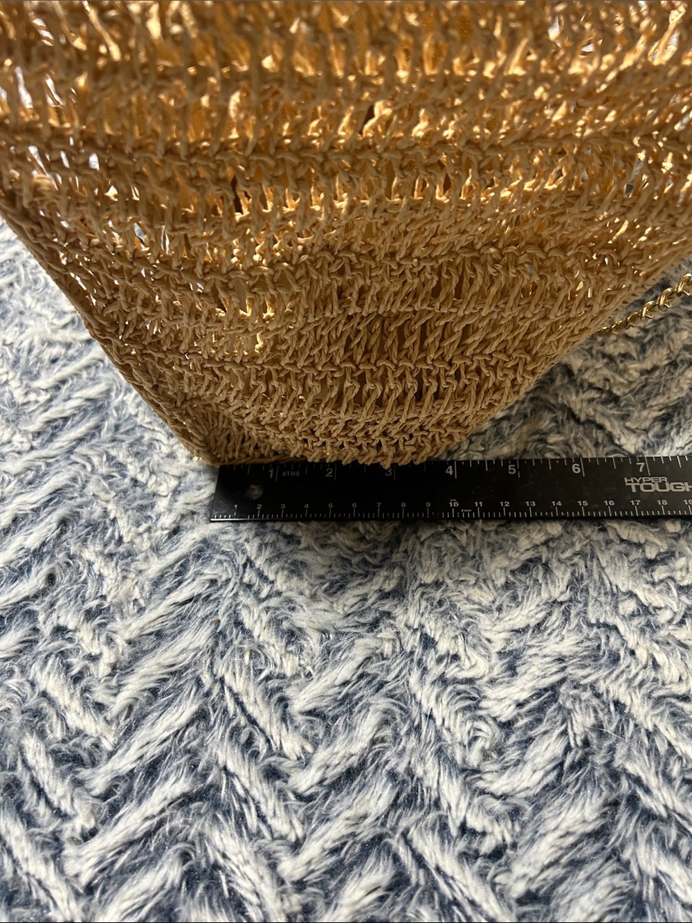 House of Harlow 1960 Woven Geometric Straw Shoulder Bag in Natural NWT - Picture 5 of 13